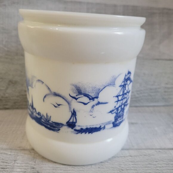 Vintage Delft Dutch Windmill Utensil Set With Ceramic Holder - Picture 5 of 16
